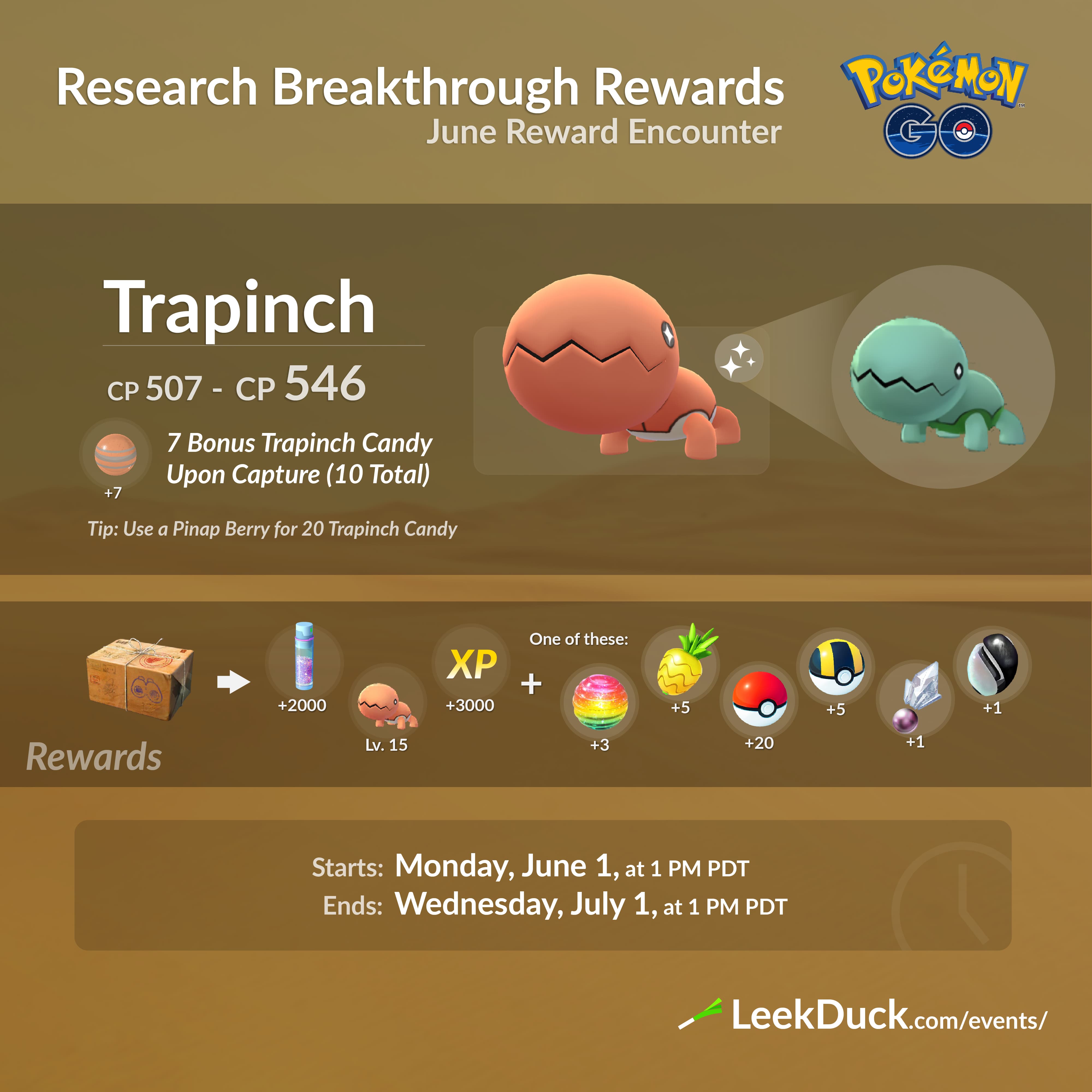 June Research Breakthrough Leek Duck Pokémon GO News and Resources